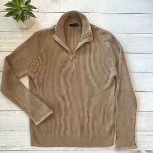 🌾 Express Rich Taupe Ribbed Pullover Sweater‎